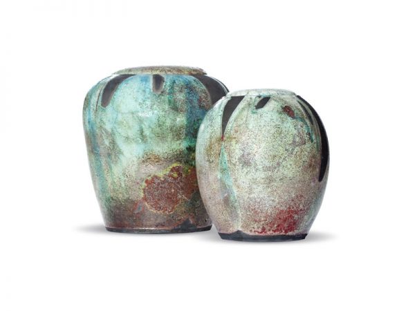 Duo Urn Raku keramiek