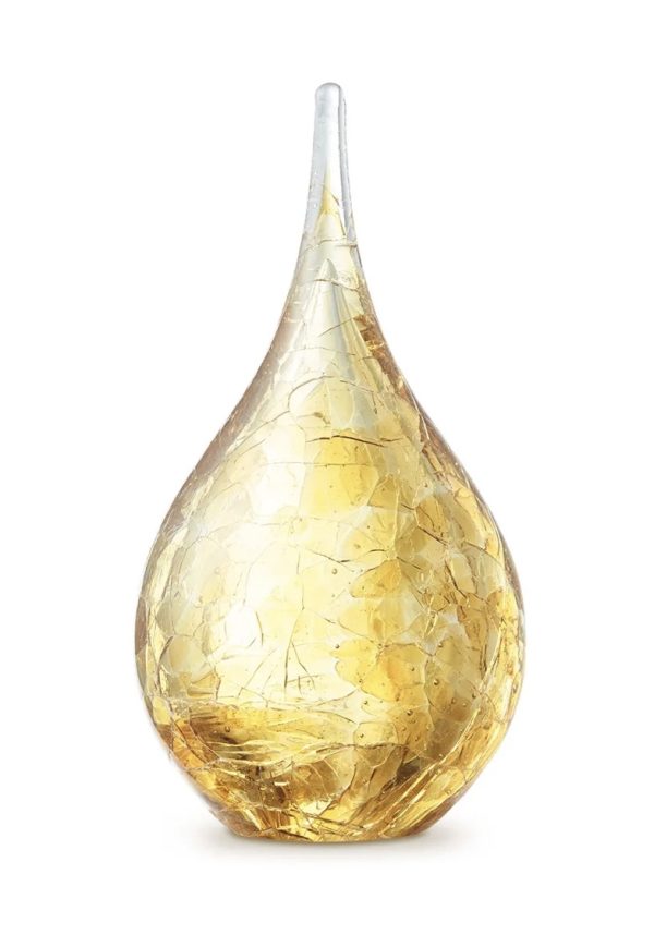 Urn Druppel Small Krakele Gold of White