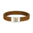 Lederen Armband met zilveren sluiting