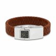 Lederen Armband met zilveren sluiting