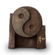 Keramische Urn brons Yin-Yang