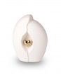 Urn Keramiek wit met Gouden Hart