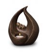 Keramische Urn brons Geborgen Traan, Kinder urn