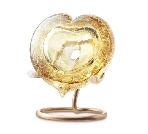 Medium Heart Krakele Gold