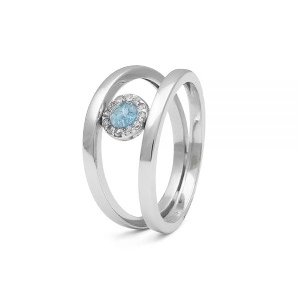 Dubbele Ring met Zirkonia
