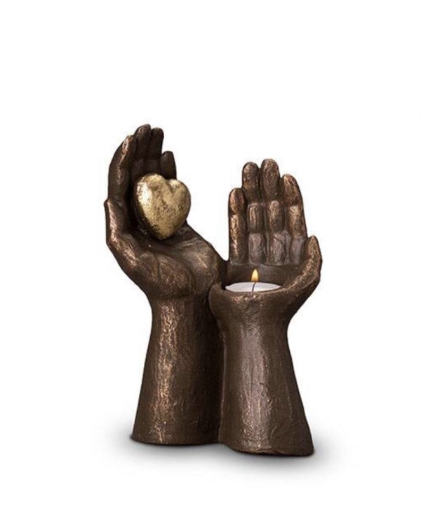 Keramische Urn brons Gedragen Liefde