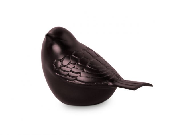 Songbird Keepsake Metaal Urn Zwart en Wit
