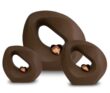 Keramische Urn Doorkijk met Hart in zwart, wit, bruin en beige