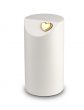 Keramische Urn met Hart in zwart of wit