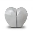 Keramische Urn Hart Wit