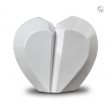 Keramische Urn Hart Wit