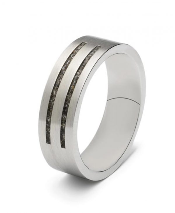 Ring Staal, Double Groove Ring