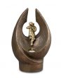 Keramische Urn brons met waxinelicht