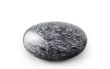 Round pebble black-white melange, glazen urn