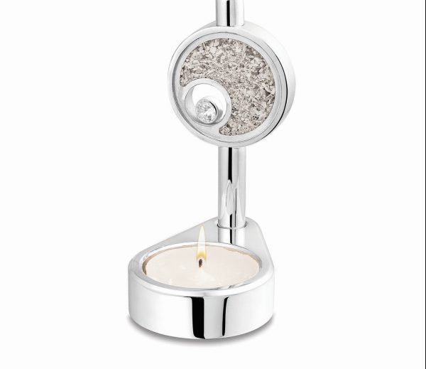 RVS Kaars Urn met Zirkonia