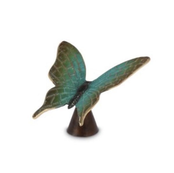 Mini Urn Vlinder in brons - groen gepatineerd