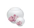 Urn porseleinen Bol met een Orchidee of een andere bloem