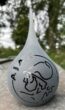 Frosted Druppel Urn Opaque Medium met Ajax logo