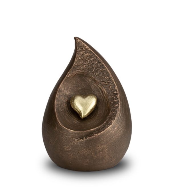 Keramische Urn brons Traan van een Liefdevolle Herinnering
