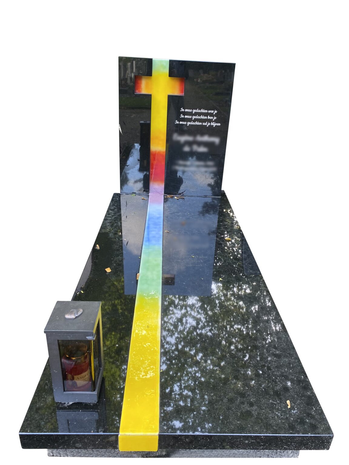 Grafmonument Strak met Glas