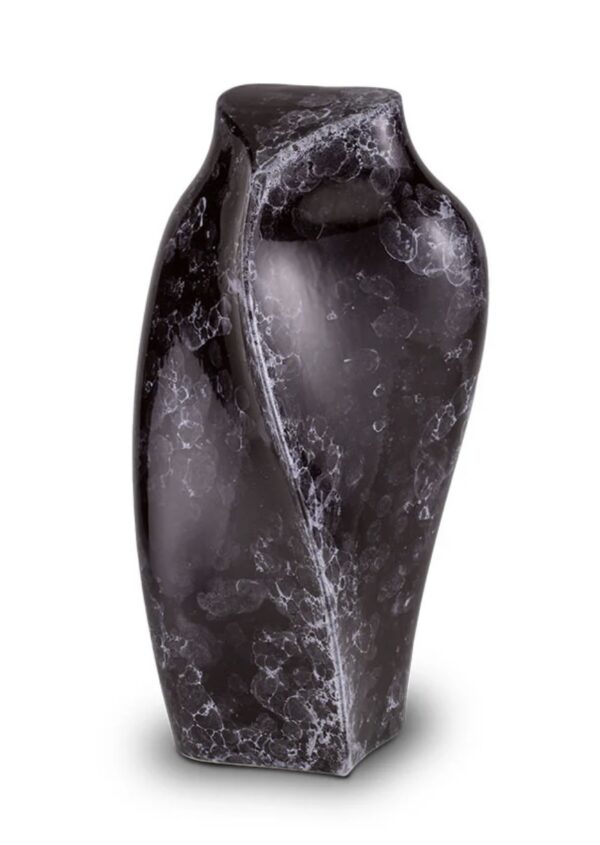 Keramische Kunst Urn Torso Zwart-Wit Marmer-look