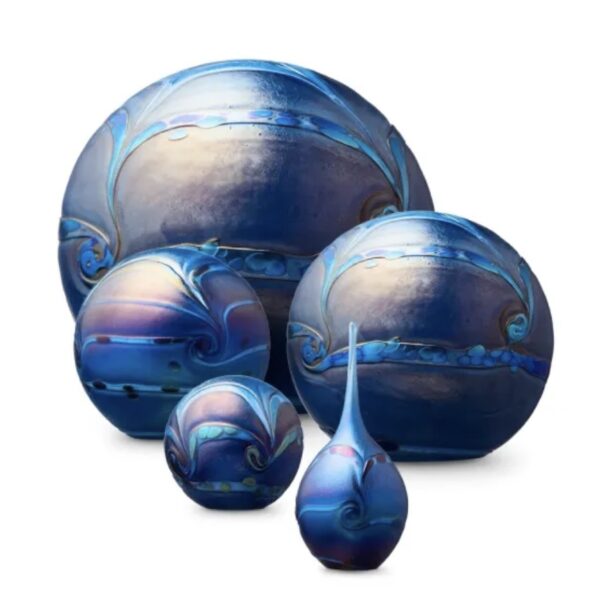 Elan-line Deep blue, glazen urn