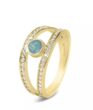 Dubbele Ring met Zirkonia
