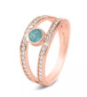 Dubbele Ring met Zirkonia