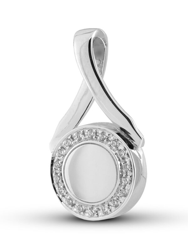 Hanger Rond met Zirkonia zilver