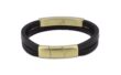 Armband Leder en RVS
