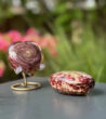 Pebble heart taupe roze