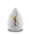 Keramische Urn Kintsugi in zwart of wit