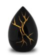 Keramische Urn Kintsugi in zwart of wit