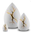 Keramische Urn Kintsugi in zwart of wit