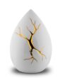 Keramische Urn Kintsugi in zwart of wit