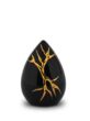 Keramische Urn Kintsugi in zwart of wit