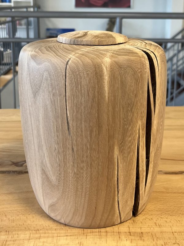 Houten urn Iep, biologische urn