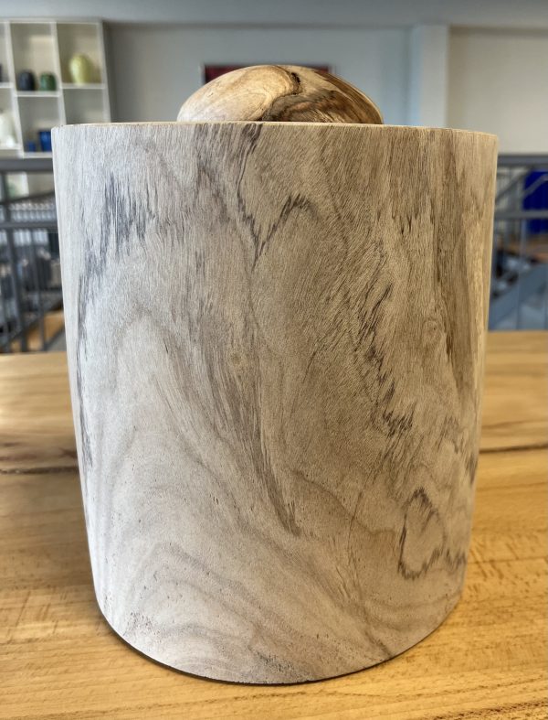 Houten urn Kamfer, biologische urn