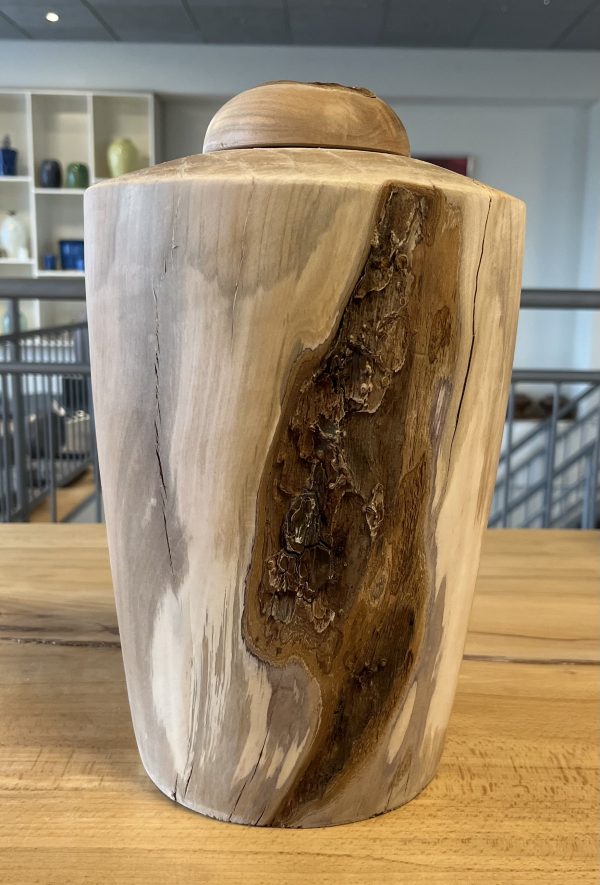 Houten urn, perenboom, biologische urn